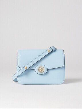 Tory Burch Robinson Light Blue Shoulder Bag